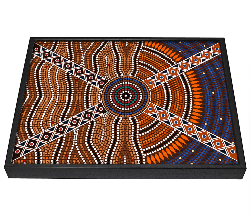 A picture of a Aboriginal Pattern 2 framed canvas print sold by Wallart-Direct.co.uk