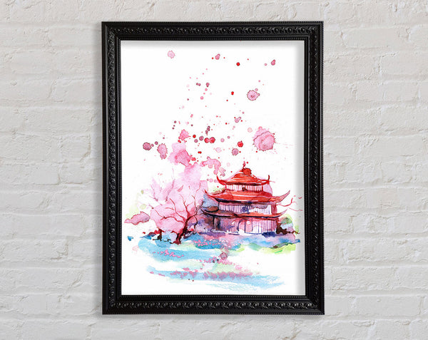 Chinese Watercolour Framed Print
