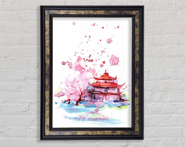 Chinese Watercolour Framed Print
