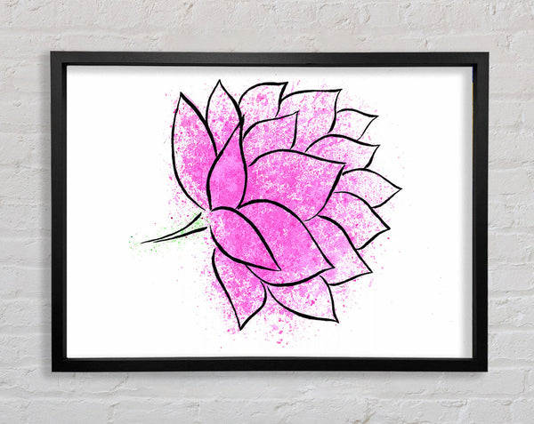 Pink Lotus Flower 1 Framed Print
