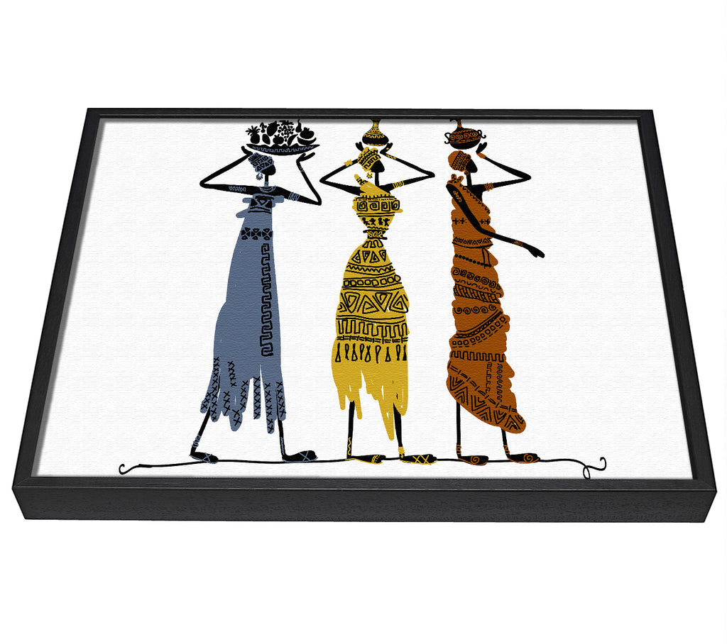 A picture of a African Tribal Art 29 framed canvas print sold by Wallart-Direct.co.uk