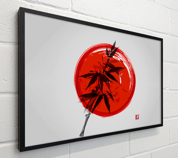 Bamboo Against The red Sun