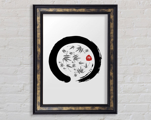 Bamboo In The Circle Of Life Framed Print