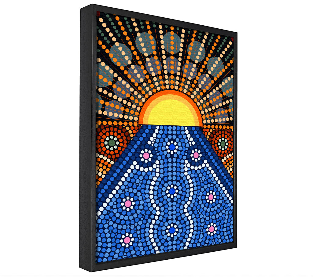 A picture of a Aboriginal Pattern 9 framed canvas print sold by Wallart-Direct.co.uk