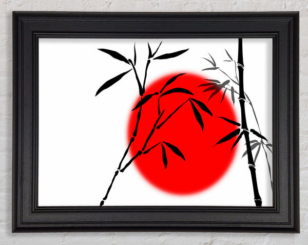 East Asia Bamboo Sun Framed Print