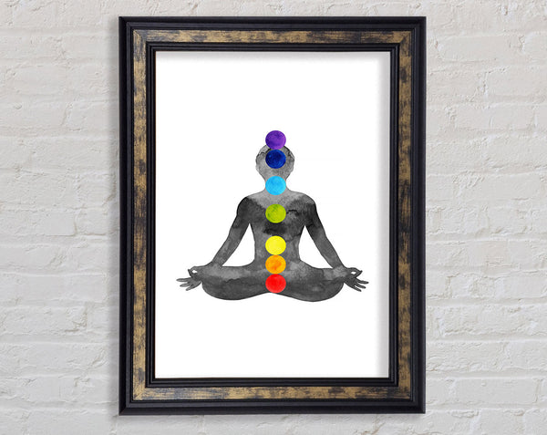 Chakra Meditation Points 1 Framed Print