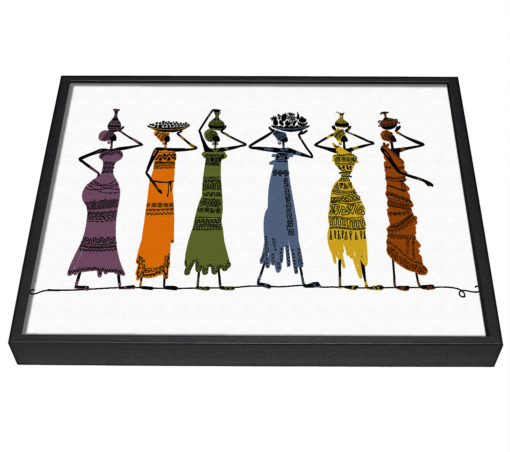 A picture of a African Tribal Art 23 framed canvas print sold by Wallart-Direct.co.uk