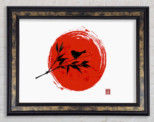 Chinese Red Sun Framed Print