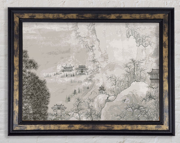 Chinese Village Framed Print