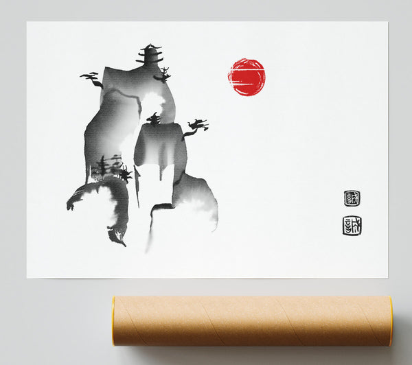 Chinese Mountain Tops 2 Giclee Print