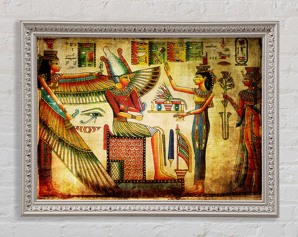 Egyptian King And Queen 2 Framed Print