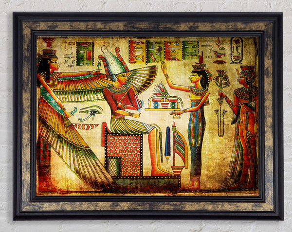 Egyptian King And Queen 2 Framed Print