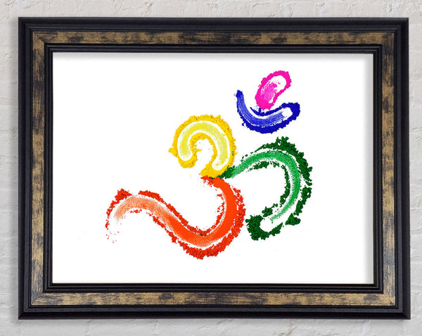 Chakra Om Sign Framed Print