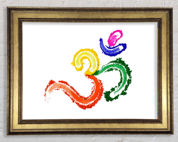 Chakra Om Sign Framed Print