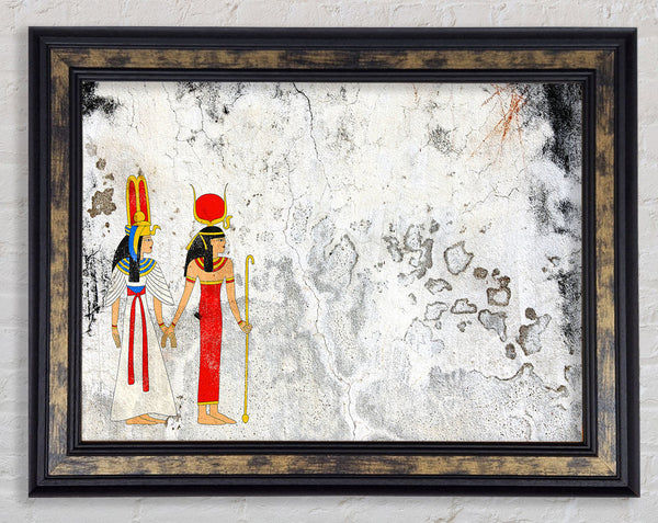 Egyptian King And Queen 1 Framed Print