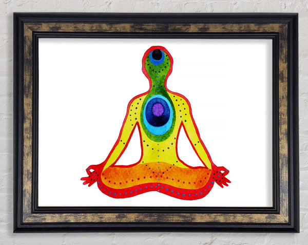 Chakra Meditation Colours 5 Framed Print