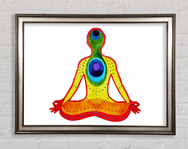 Chakra Meditation Colours 5 Framed Print