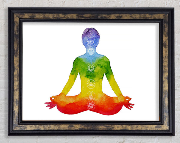 Chakra Meditation Colours 4 Framed Print