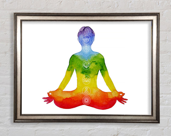 Chakra Meditation Colours 4 Framed Print