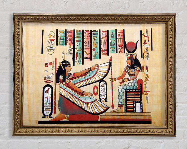 Egyptian Offering To The Queen Framed Print