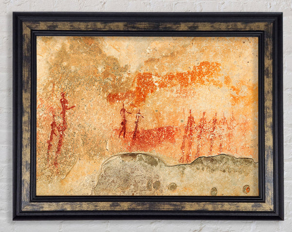 Primitive Cave Art 2 Framed Print