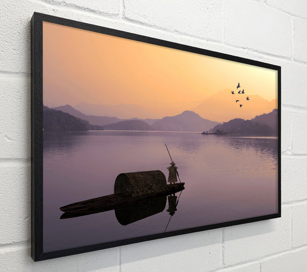 Chinese Fisherman At Dusk