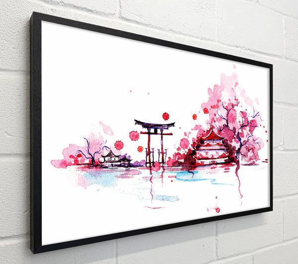 Chinese Cherry Blossom Lake