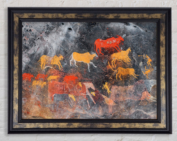 Primative Cave Art 1 Framed Print