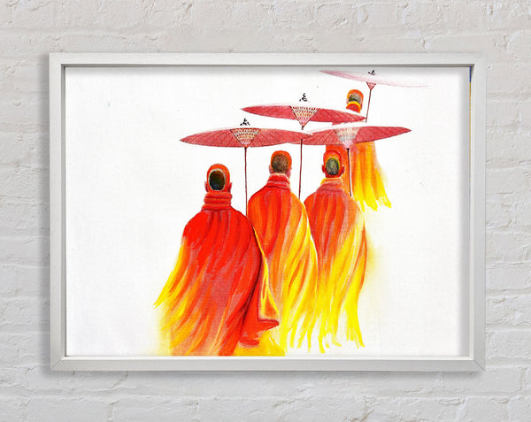 Buddhist monks Framed Print