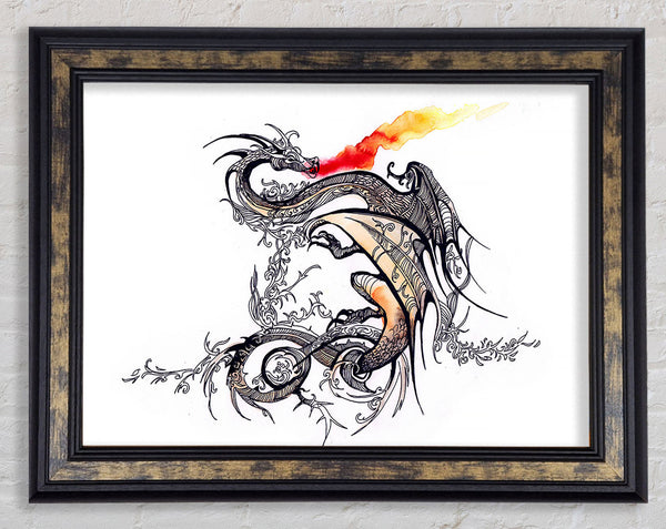 East Asia Dragon Framed Print