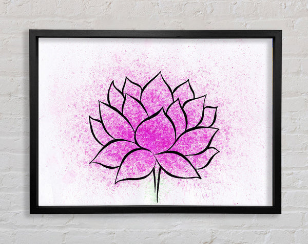 Pink Lotus Flower 2 Framed Print