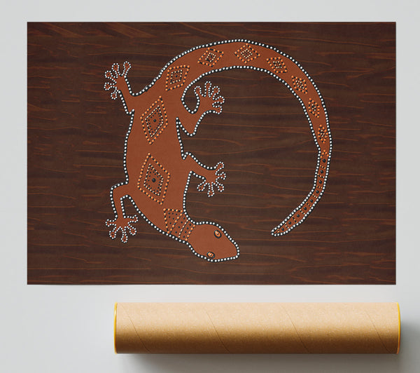 Aboriginal Lizard 2 Print