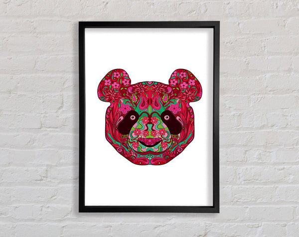 Flower Panda Framed Print