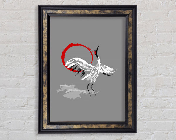 Japanese Crane 4 Framed Print