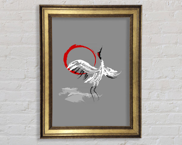 Japanese Crane 4 Framed Print