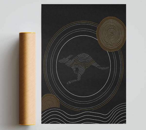 Aboriginal Kangaroo 2 Print