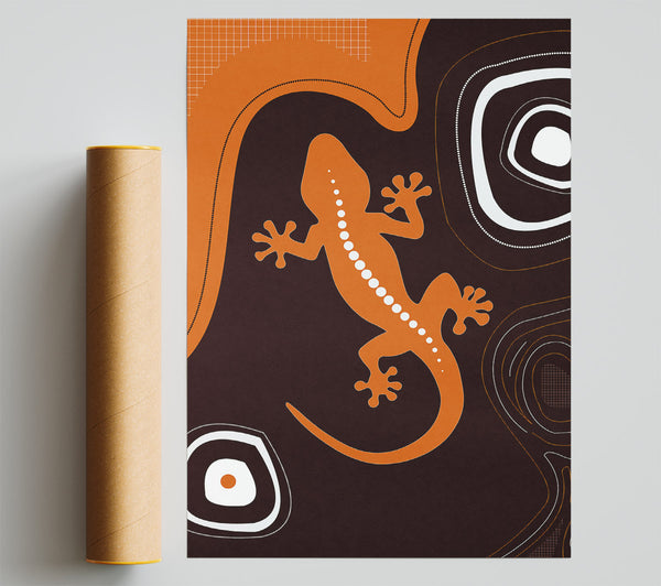 Aboriginal Lizard 3 Poster