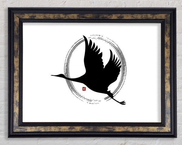 Japanese Crane 3 Framed Print