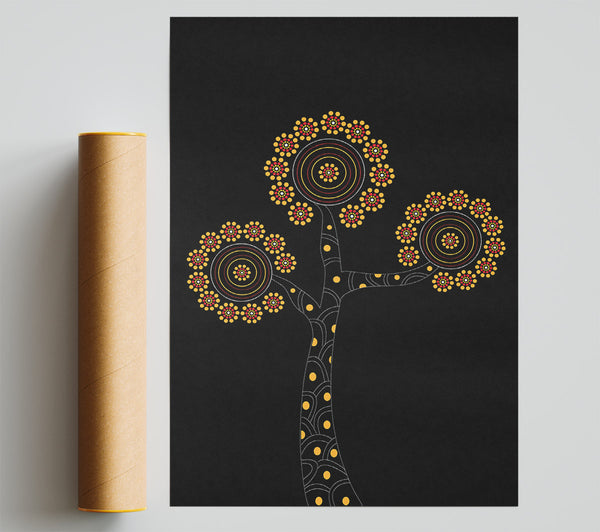 Aboriginal Flower Tree Giclee Print