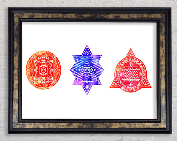 Indian Symbols Framed Print