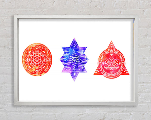 Indian Symbols Framed Print