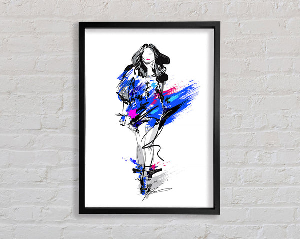 Runway Blues Framed Print