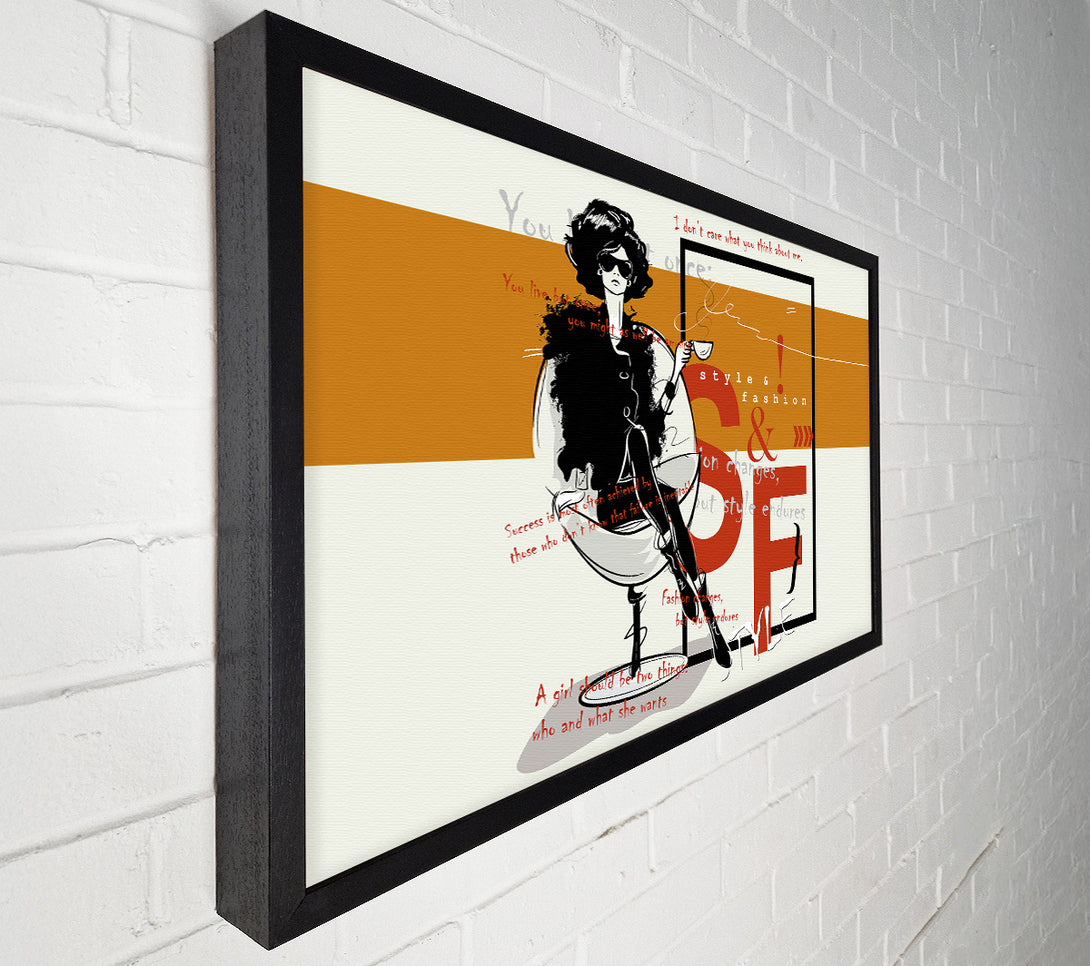  A Canvas Print of I Don't Care Canvas Print