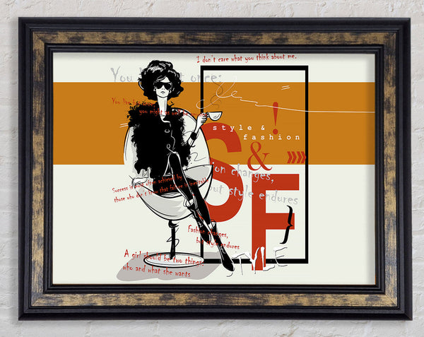 I Don't Care Framed Print