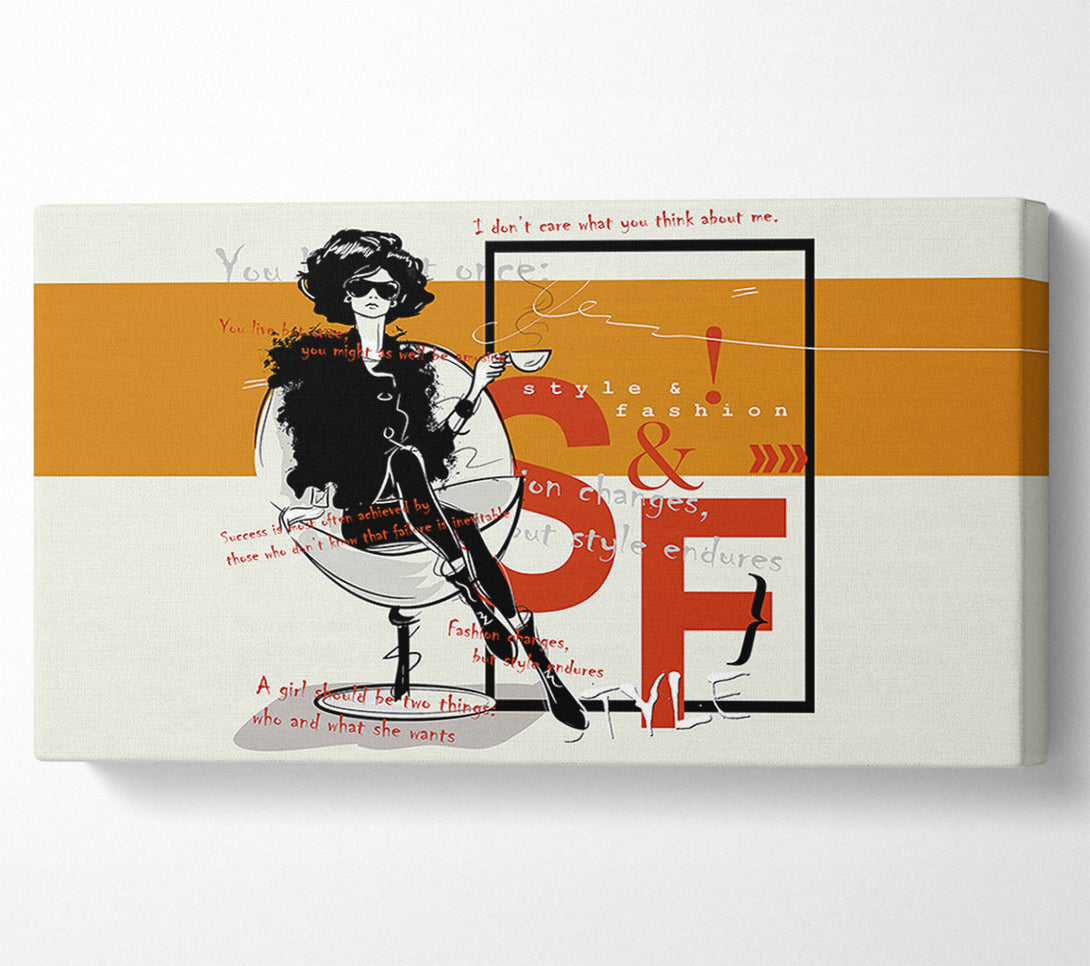  A Canvas Print of I Don't Care Canvas Print