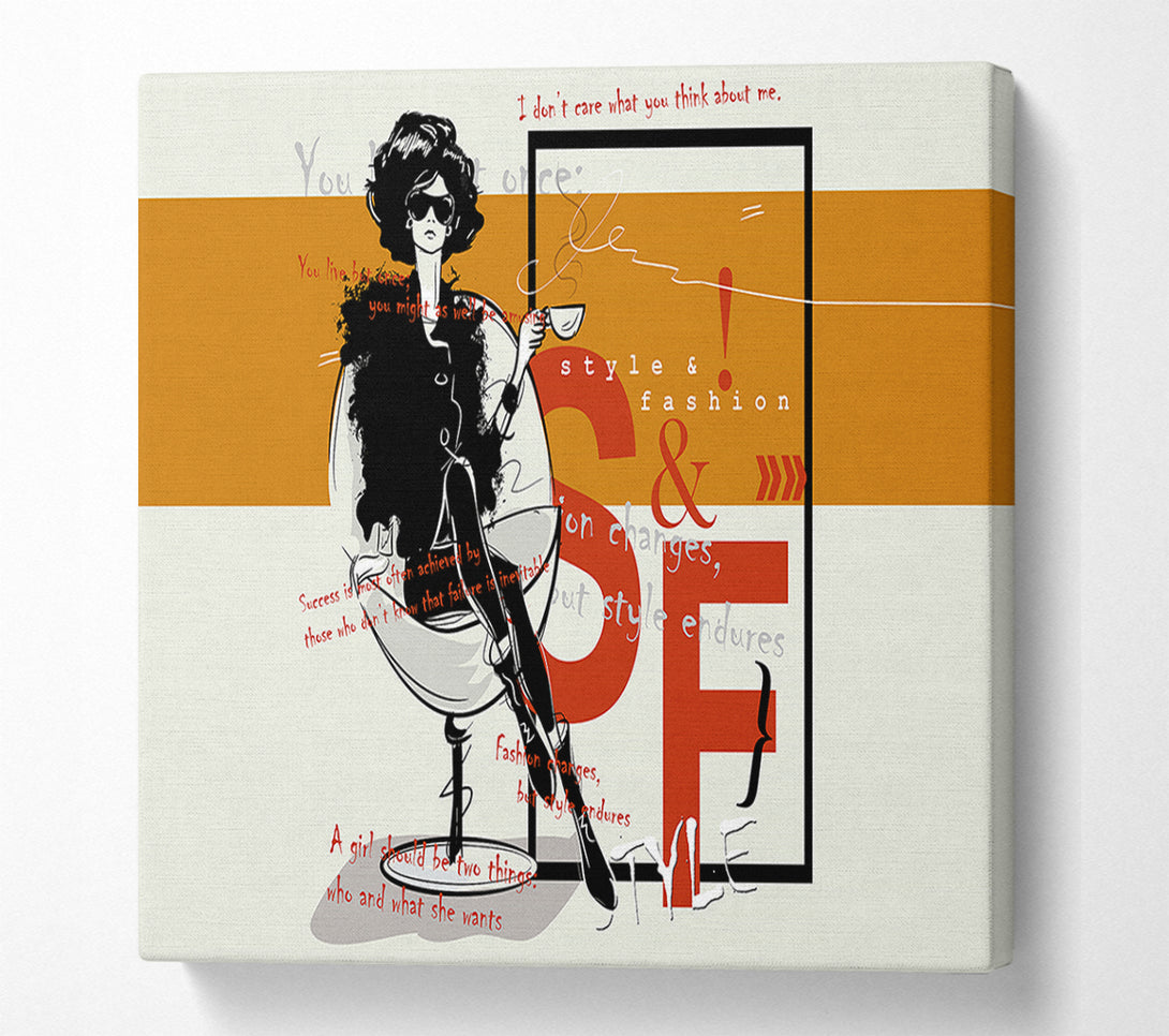  A Canvas Print of I Don't Care Canvas Print