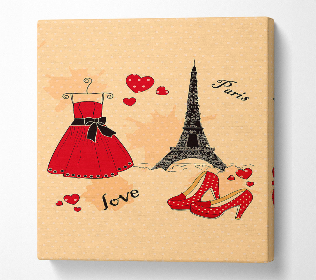 A Canvas Print of Paris With Love Canvas Print