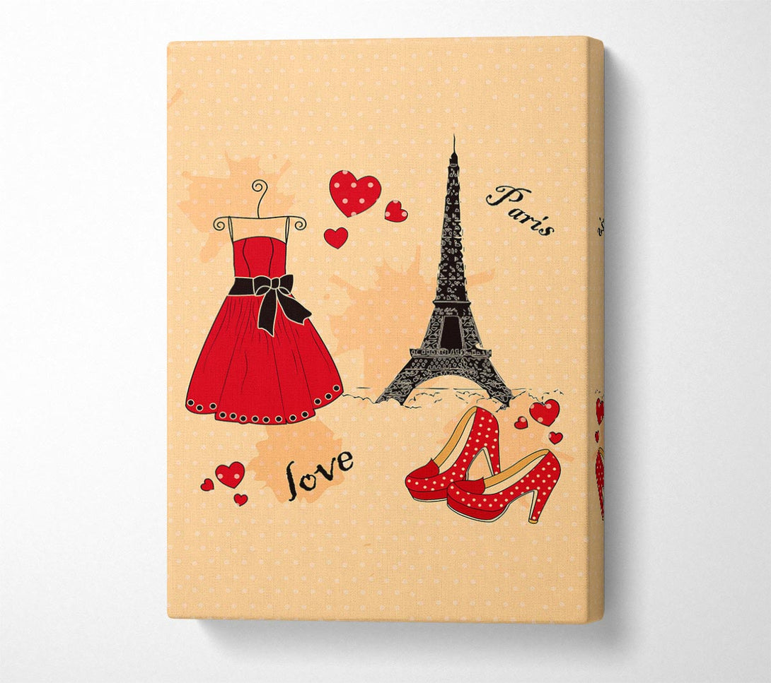  A Canvas Print of Paris With Love Canvas Print