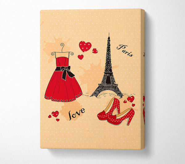 A Canvas Print of Paris With Love Canvas Print