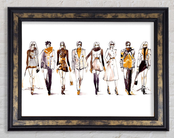 Winter Fashion Show Framed Print